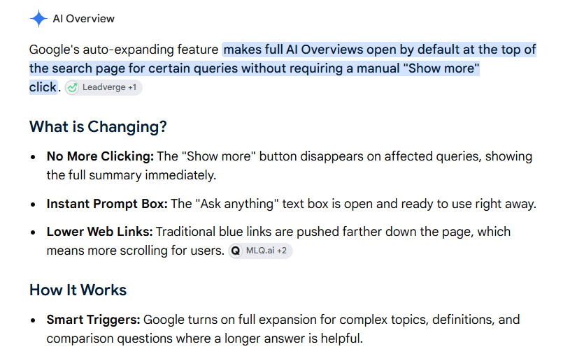 Google’s AI Overviews now auto-expand, here’s what to check this week