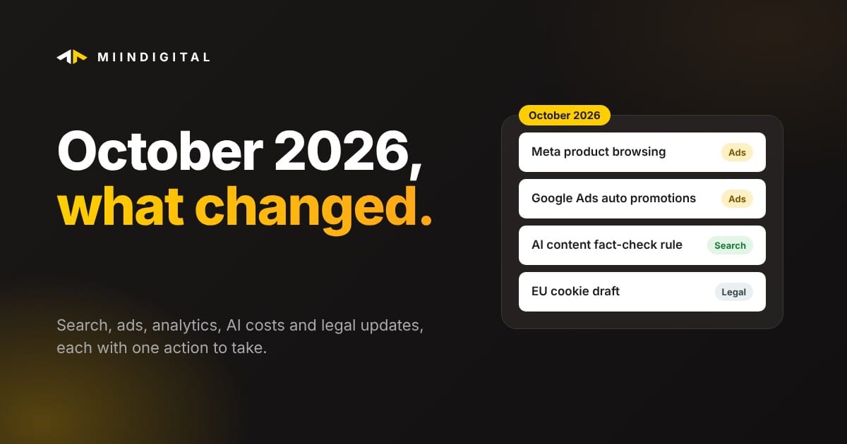 Digital marketing updates: October 2026